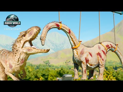 JURASSIC WORLD EVOLUTION 3 – INDOMINUS REX VS DIPLODOCUS VS TRICERATOPS EPIC DINOSAUR BATTLE ROYALE
