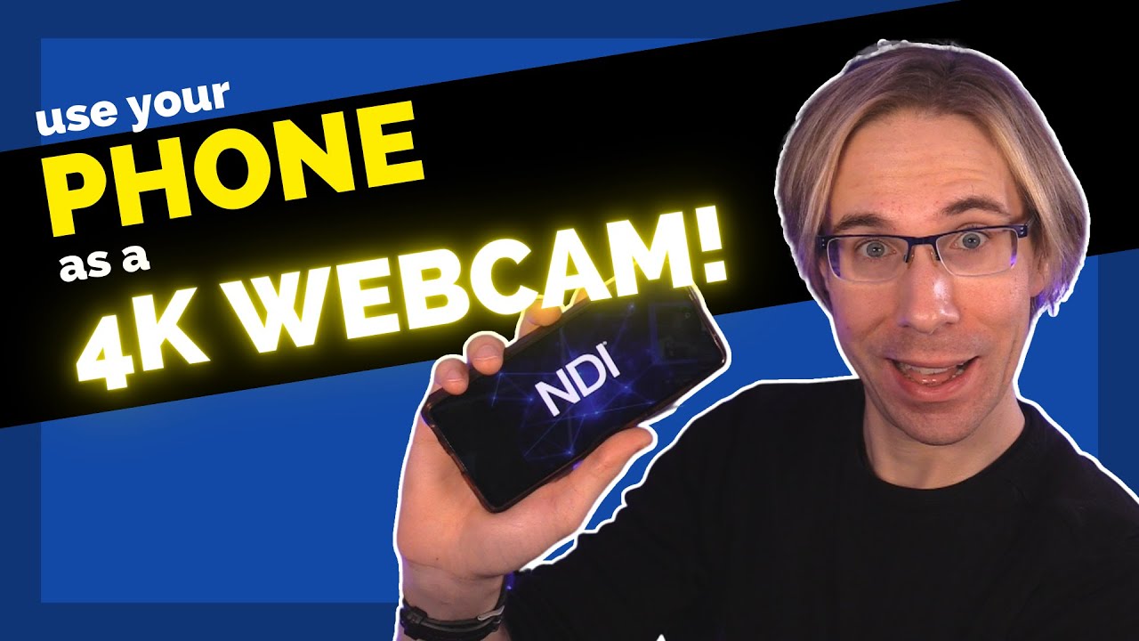A phone sending its camera feed as an NDI source into OBS Studio