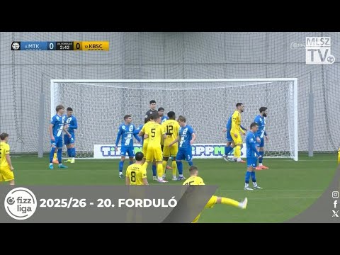 MTK Budapest – Kolorcity Kazincbarcika SC | 1-3 | (1-2) | Fizz Liga | 20. forduló | MLSZTV