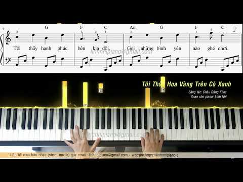Tôi Thấy Hoa Vàng trên Cỏ Xanh Piano | Beginner level | Linh Nhi