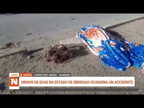 ACCIDENTE EN LA CARRETERA ORURO–HUANUNI INVOLUCRA A MENOR DE EDAD
