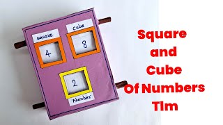 Math working model |Square and cube number Tlm |Math project |Easy Math Tlm|