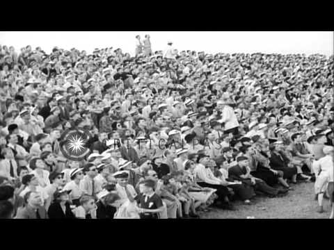 Men perform daring stunts in 9th Annual All-America Air Meet, Miami, Florida. HD Stock Footage