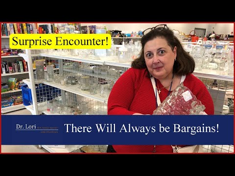 Surprise Encounter! Fostoria Glass, Crystal, Silver Stenciled Glassware - Thrift with Me Dr. Lori