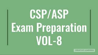 CSP/ASP preparation slides Vol 8.