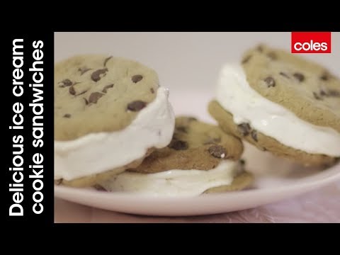 2-ingredient Ice Cream Cookie Sandwiches | Simple Summer Desserts | Coles Video