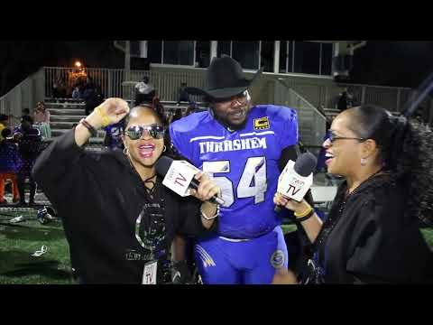 TwinSportsTV: Interview with #54 Offensive Lineman (Georgia Thrashers Season Opener)