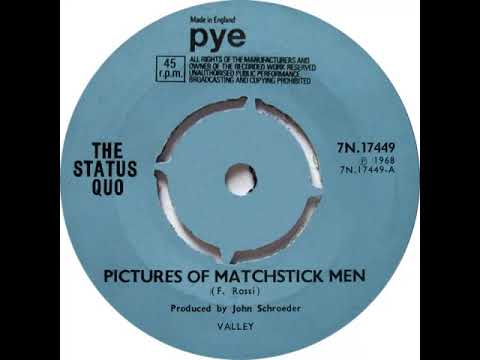 UK New Entry 1968 (20) The Status Quo - Pictures Of Matchstick Men