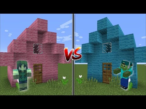 MC Naveed - Minecraft - Minecraft BOY HOUSE VS GIRL HOUSE MOD / HELP MARK AND MARIE THE FRIENDLY ZOMBIE !! Minecraft