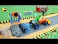 DIY Tractor Mini Truck Road Roller Build Modern Concrete Road Construction Science Project