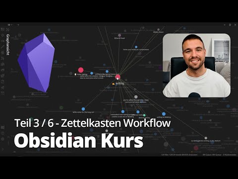 Obsidian Tutorial: Zettelkasten für Beginner  (3/6) | Zettelkasten Workflow & Evergreen Notes