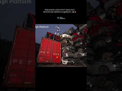 Robotas spardo automobilius ir šoka iš 4 metrų aukščio! 🤖😱 #Shorts