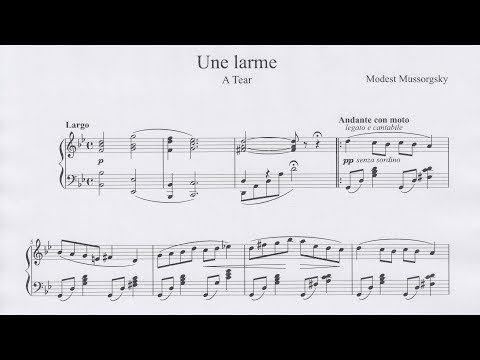 Modest Mussorgsky: Une Larme - A Tear  (audio + sheet music) [Thurzó]
