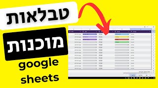 טבלאות מוכנות ב- google sheets (כלי שימושי שחוסך זמן!) ✔️