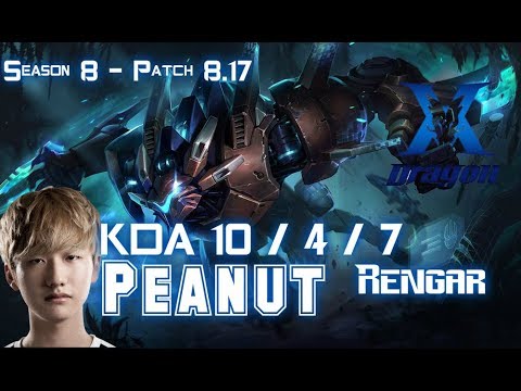 KZ Peanut RENGAR vs EKKO Jungle - Patch 8.17 KR Ranked
