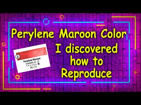How to Create Daniel Smith's Perylene Maroon Color #colormixing #watercolor #danielsmithwatercolor