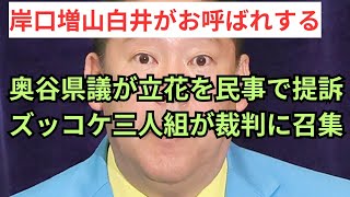 【立花孝志問題】奥谷県議が立花を民事で訴える。その裁判への補助参加として躍動の岸口増山白井に召集をかける。