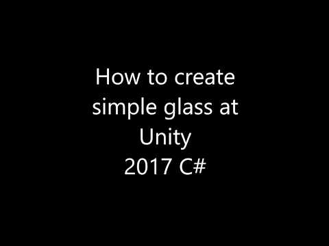 How to Create simple glass at UNITY