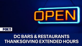 DC bars and restaurants open late