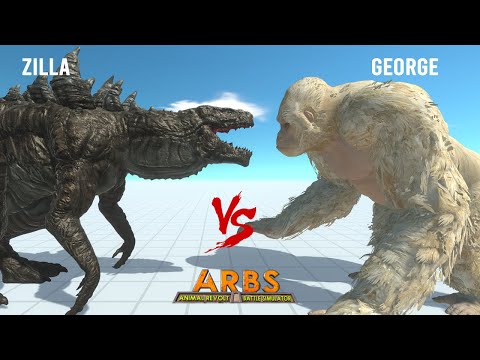 ZILLA vs GEORGE (Epic Battle) - Animal Revolt Battle Simulator
