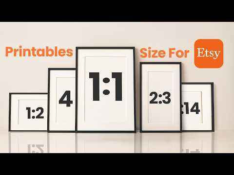How to Size Your Printable Wall Art for Etsy Sales | Create All Size Variations in 1 Click!