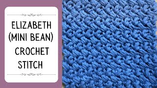 Elizabeth Crochet Stitch Tutorial || Mini Bean Stitch