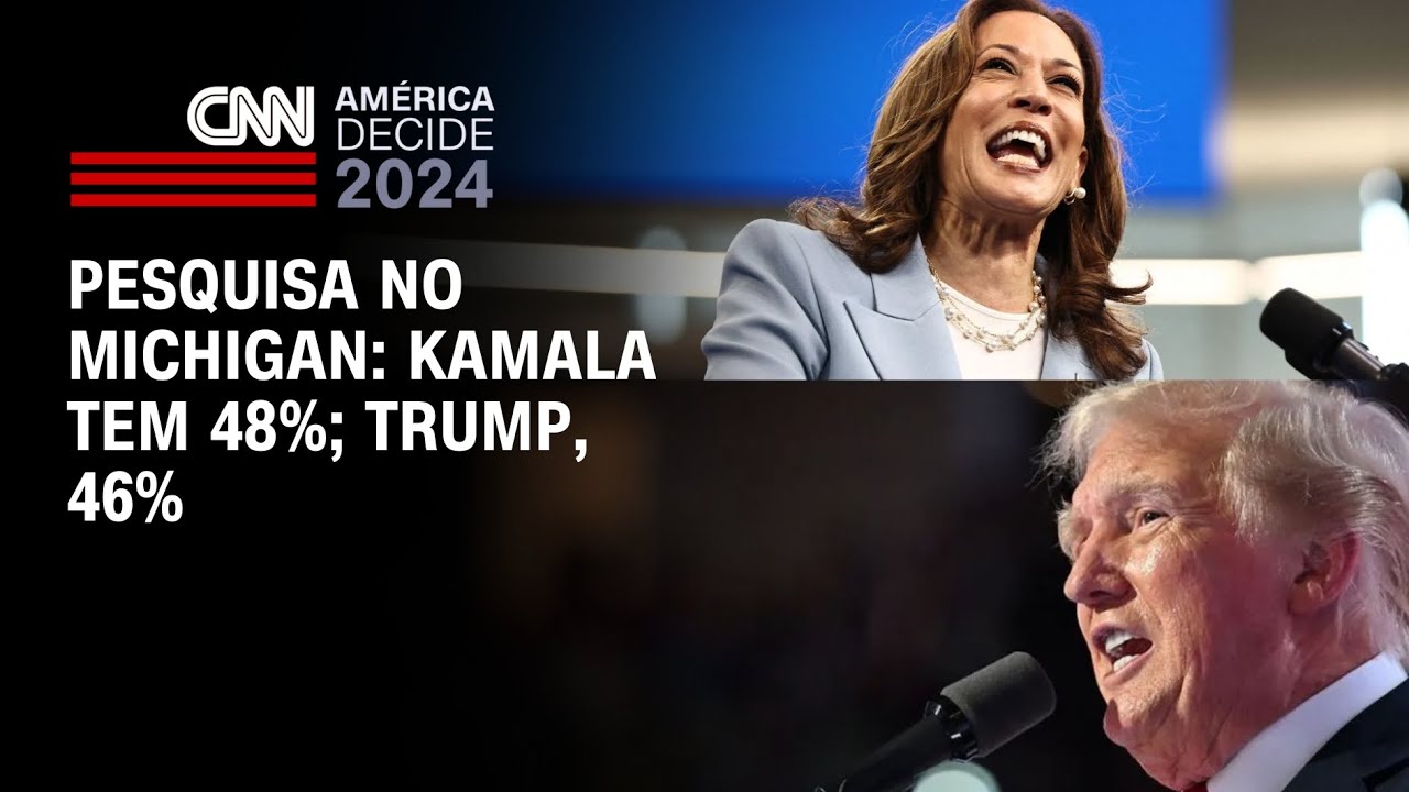 Pesquisa no Michigan: Kamala tem 48%; Trump, 46% | CNN 360º