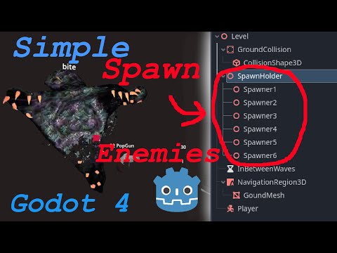 Spawn Enemies in Godot 4 (Wave System) Super Simple!