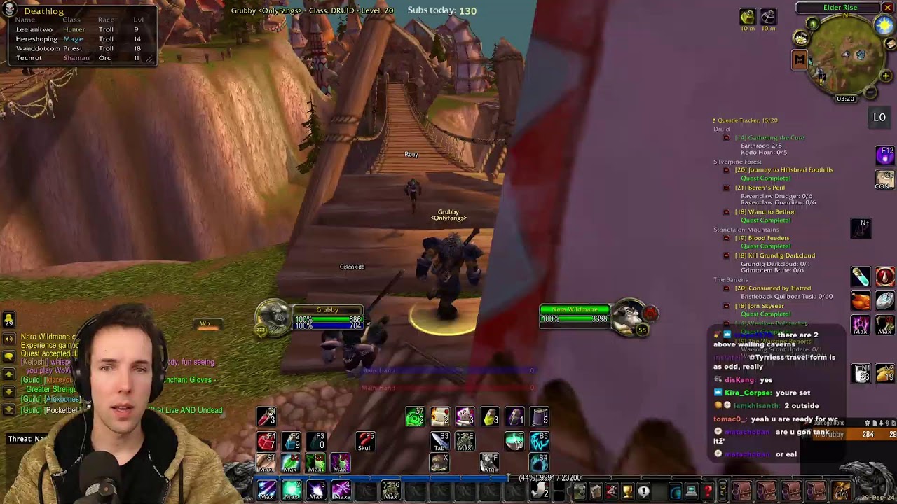 29-Dec-2024 Grubby Live Stream - FERAL DRUID GRUBBING - WoW Classic Hardcore