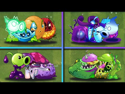 Random Best 4 Team Peashooter Battles - Who Will Win? - PvZ 2 Team Plants vs Team Plants