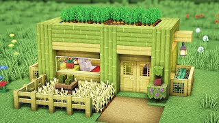 Minecraft: How to build a Wooden Bamboo Starter House