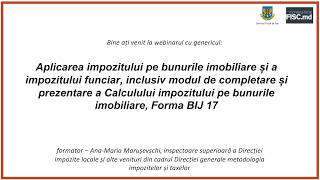 Aplicarea impozitului pe bunurile imobiliare și a impozitului funciar 