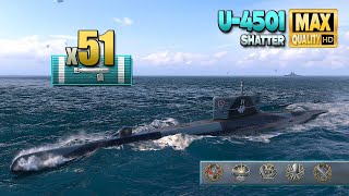 Submarine U-4501: 51 torpedo hits in a thriller on map Shatter.