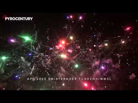 APF 2033   Knisternder Funkenhimmel 126 Schuss Verbundfeuerwerk   Pyrocentury