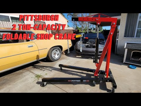 Pittsburgh Foldable Shop Crane Assembly Harbor Freight
