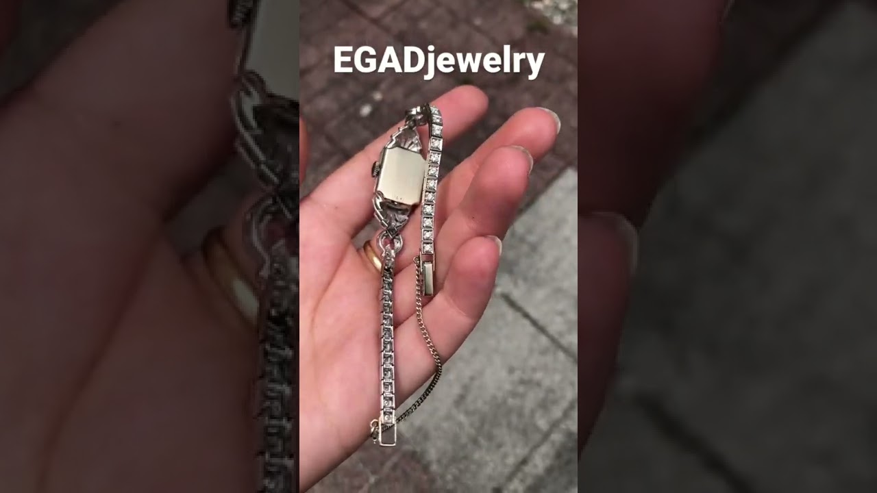 STUNNING Antique Art Deco 14k White Gold 75 Natural Diamond Jean Wind Up Watch 👀🤯😍 ON Etsy