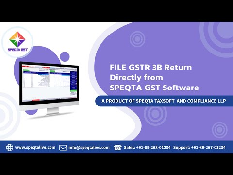 FILE GSTR 3B Return Directly from Speqta GST Software