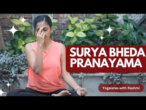 How to do Surya Bheda Pranayama | Energizing Breathing Exercise  | Yogalates with Rashmi