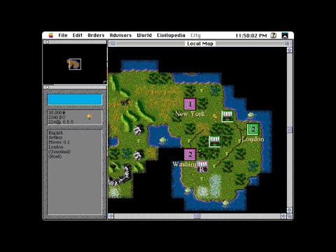 Macintosh Game: Civilization (1991 MicroProse) Version 1.1.2