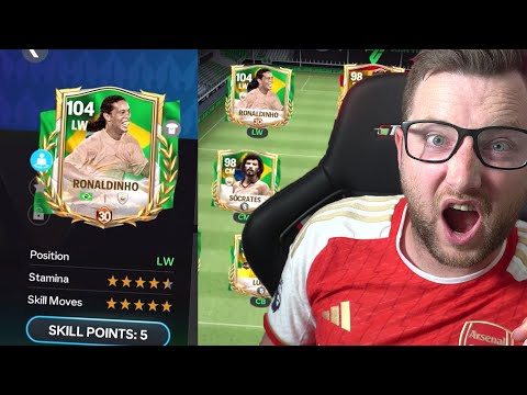 We Built a Full Copa América and EURO 2024 Icon Squad With Max Ranked Ronaldinho on FC Mobile!