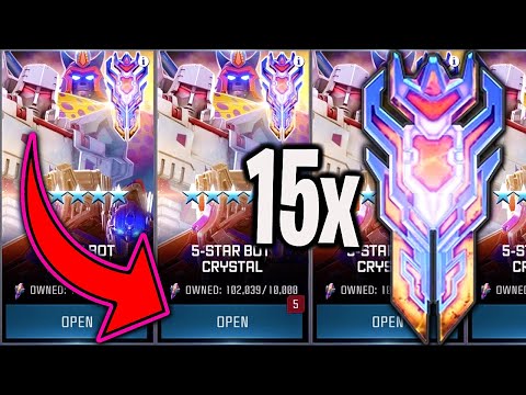 15x 5 STAR BOT Crystal Opening! Transformers: Forged To Fight