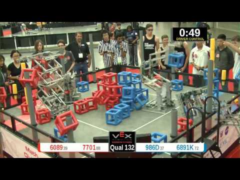 2015 VRC Math Q132 - 6089 7701 vs 986D 6891K - 64 to 57 - VEX Worlds 2015 - Math Division