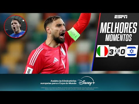 Gols e lances de Itália x Israel