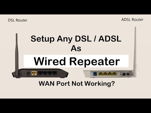 Any router setup as wired repeater dsl/ adsl (wan port not w...