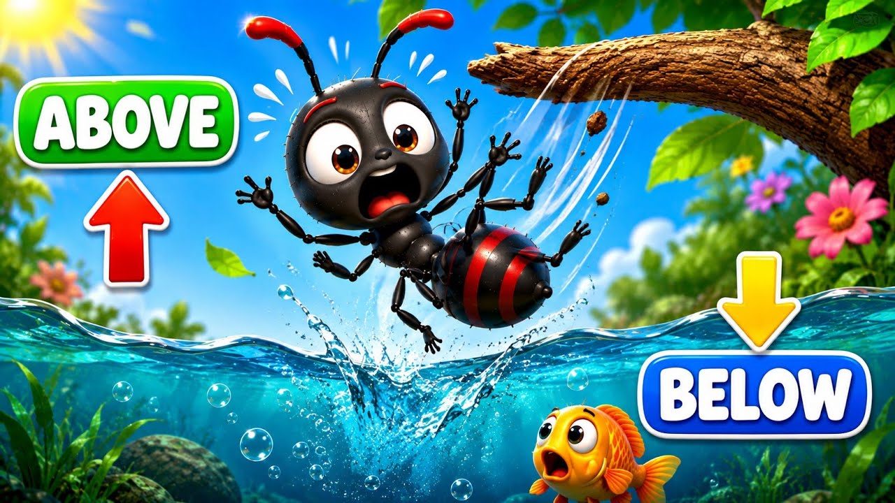 Above and Below | Math Song for Kids | Learn Opposites@AMEdunova