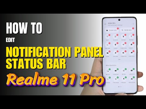 How to Edit Notification Panel Shortcuts Realme 11 Pro | Status Bar