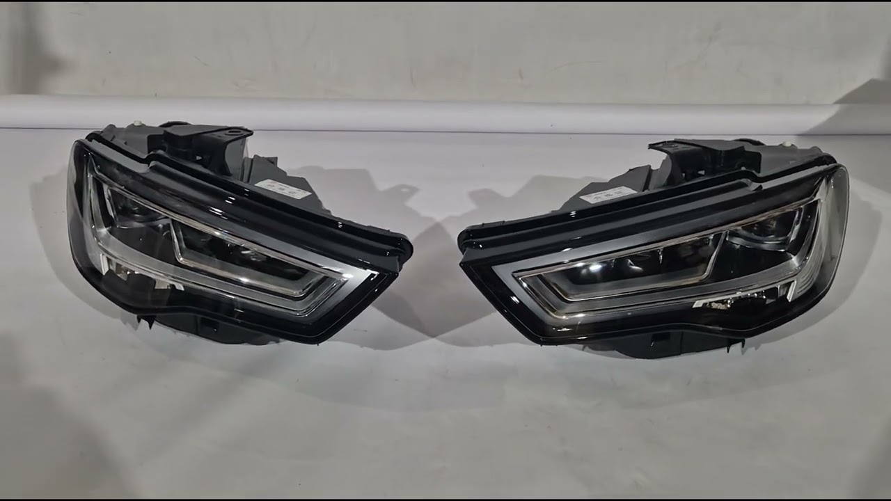 Audi A3 2012-2020 гг. Передние фары Full LED (для HALOGEN, 2012-2016, 2 шт.) Video 1