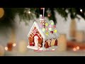 DISNEY MICKEY AND FRIENDS JOLLY GINGERBREAD HOUSE MUSICAL ORNAMENT WITH LIGHT 5QXD6893
