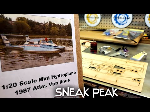 1:20 Scale Mini Hydroplane 1987 Atlas Van lines Wood Kit - New Build