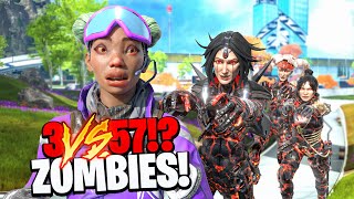 3 V 57 ZOMBIES GAMEMODE ON OLYMPUS! (Apex Legends Custom Lobbies Part 2)